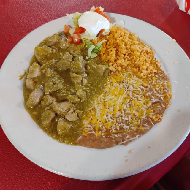 Chili Verde Plate (Spicy).